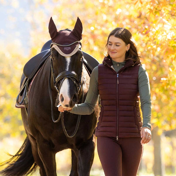 LeMieux Rose Gilet Ladies Puffer Hooded Vest